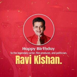 Happy Birthday Ravi Kishan Design For Facebook