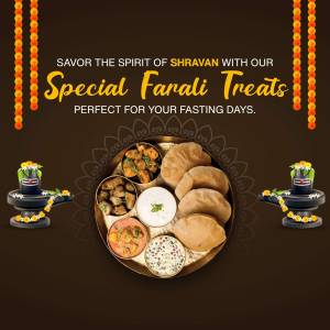 Image of a traditional Indian Farali Thali for the Shravan month