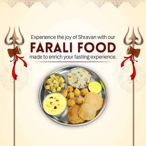 A plate of traditional Indian Farali food for the Shravan month.
