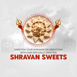 Image of Shravan Sweets with religious symbols for Shravan month celebrations.