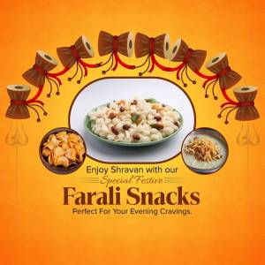 Image of traditional Indian Farali snacks for the Shravan month