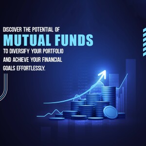Image depicting growth in mutual funds with coins and a rising graph.