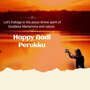 Happy Adi Perukku Greetings Marketing Image For Instagram