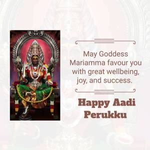 Happy Aadi Perukku - Goddess Mariamma Template For Threads