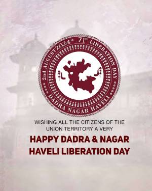 Commemorative image for the 71st Liberation Day of Dadra and Nagar Haveli