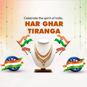 Image promoting Har Ghar Tiranga with jewellery