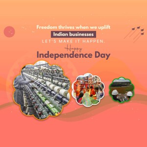 Happy Independence Day - Support Indian Businesses Marketing Image For Pinterest