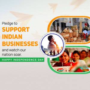 Support Indian Businesses - Independence Day Template For Threads