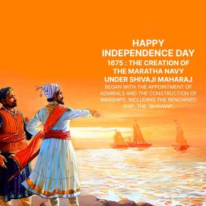 Happy Independence Day - Maratha Navy Design For Twitter