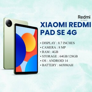 Xiaomi Redmi Pad SE 4G tablet with specifications