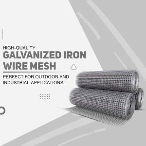 Rolls of galvanized iron wire mesh for outdoor and industrial use