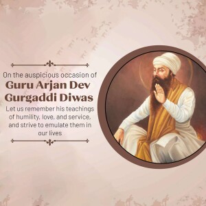 Guru Arjan Dev Gurpurb Business Poster For Threads