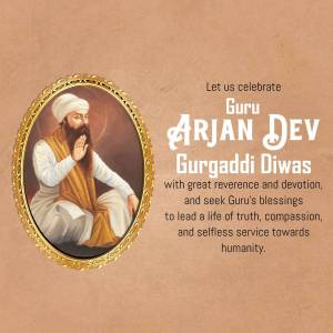Guru Arjan Dev Gurugaddi Diwas Marketing Image For X