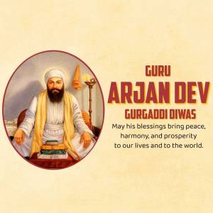 Guru Arjan Dev Gurugaddi Diwas Graphic For Instagram