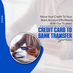 Image promoting a credit card to bank transfer service