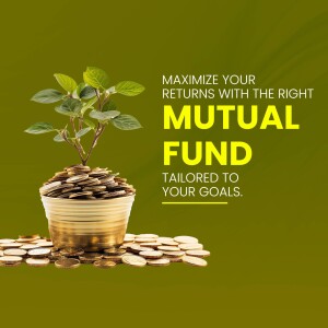 Image of a plant growing out of coins in a pot, representing mutual fund investments.