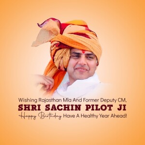 Sachin Pilot with traditional Rajasthani turban