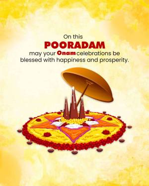 Onam floral arrangement with umbrella