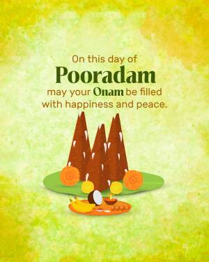 Onam Pookalam with festive greetings