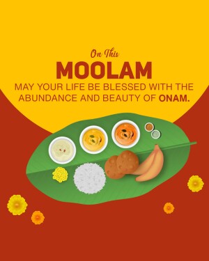 Onam Moolam Sadhya with traditional Kerala dishes
