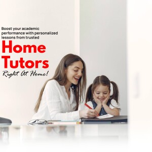 Woman tutoring a young girl at home