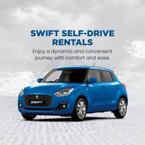 Blue Suzuki Swift car for self-drive rental