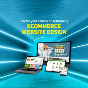 Multiple devices displaying an e-commerce website with a woman using face wash products.