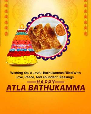 Bathukamma festival celebration with traditional food and decorations