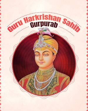 Guru Harkrishan Sahib Gurpurab Creative Design For Snapchat