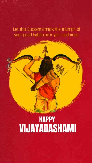 Happy Vijayadashami - Dussehra Wishes Design For Snapchat