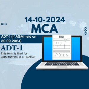 Image displaying a laptop with an ADT-1 form on the screen and a notification about the MCA form.