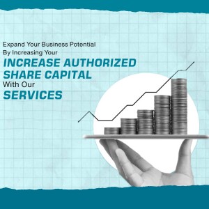 Image depicting increasing share capital with a hand holding coins and a rising graph.