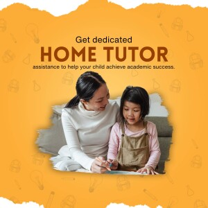 Image of a home tutor assisting a young girl with her studies.