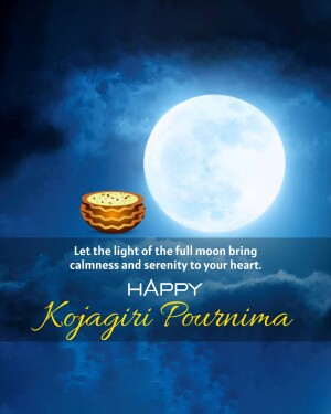 Happy Kojagiri Pournima Template For LinkedIn