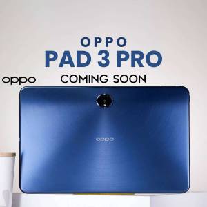 OPPO Pad 3 Pro tablet back view with 'Coming Soon' text