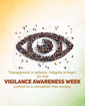 A large eye formed by a crowd of people, symbolizing vigilance and transparency.