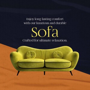 A stylish yellow sofa with two pillows, promoting comfort and relaxation.
