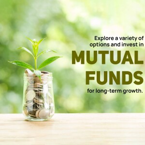 A small plant growing from coins in a glass jar, representing investment and financial growth.