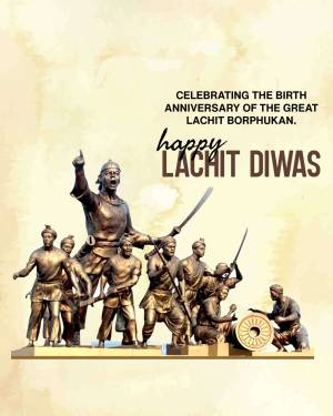 Statue of Lachit Borphukan and his army celebrating Lachit Diwas