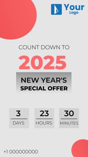 New Year 2025 Countdown Artwork For LinkedIn
