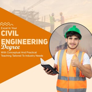 Civil Engineering Student with Laptop
