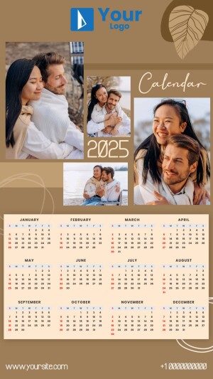 2025 calendar with couple photos