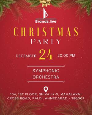 Christmas Party invitation with date, time, and location details