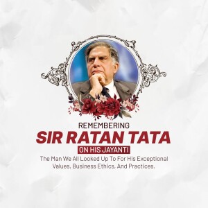 Remembering Ratan Tata On Jayanti Graphic For Threads