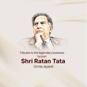 Ratan Tata Jayanti Tribute Image For Telegram