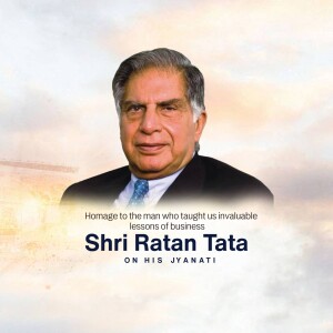 Shri Ratan Tata - Homage On Jyanati Creative Design For Instagram