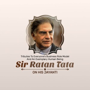 Ratan Tata Jayanti Banner For Google Business Profile