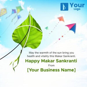 Happy Makar Sankranti Greetings Banner For Telegram