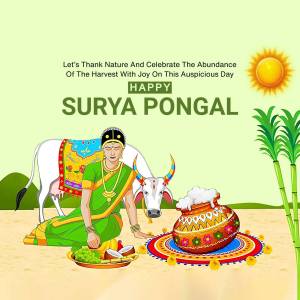 Happy Surya Pongal Social Media Post For Pinterest