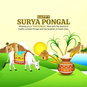 Happy Surya Pongal Celebration Social Media Post For WhatsApp